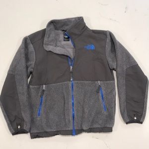 Gray North Face zip up fleece Boys Medium